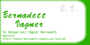bernadett vagner business card